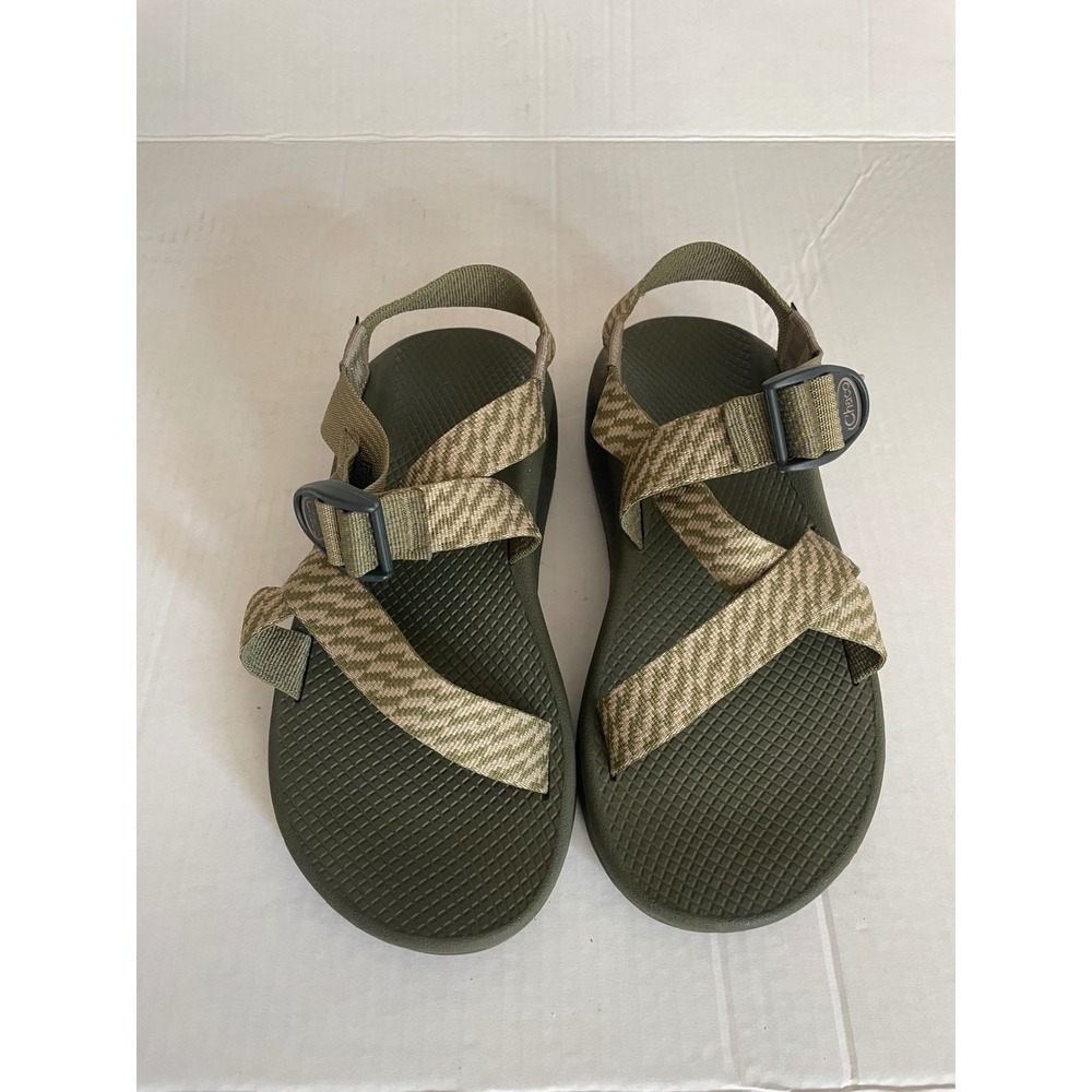 Chaco Mega Z/Cloud Sandals Green Chevron Hiking Outdoor Sport Gorpcore Men 8